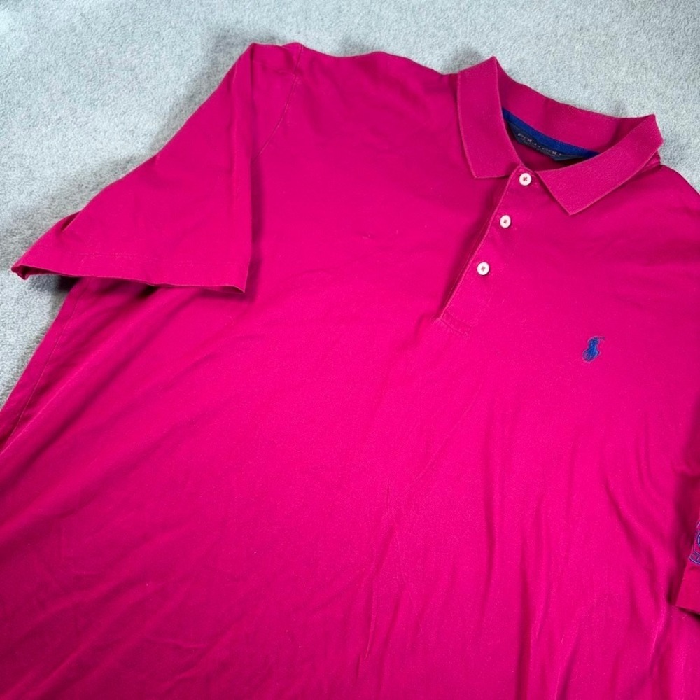 Polo Golf Ralph Lauren Polo Shirt Mens XL Pink Solid Pima Cotton Georgia Club